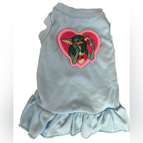 Gizmo gremlins movie pink heart dog small dress ruffle  80s pop - Picture 2 of 5